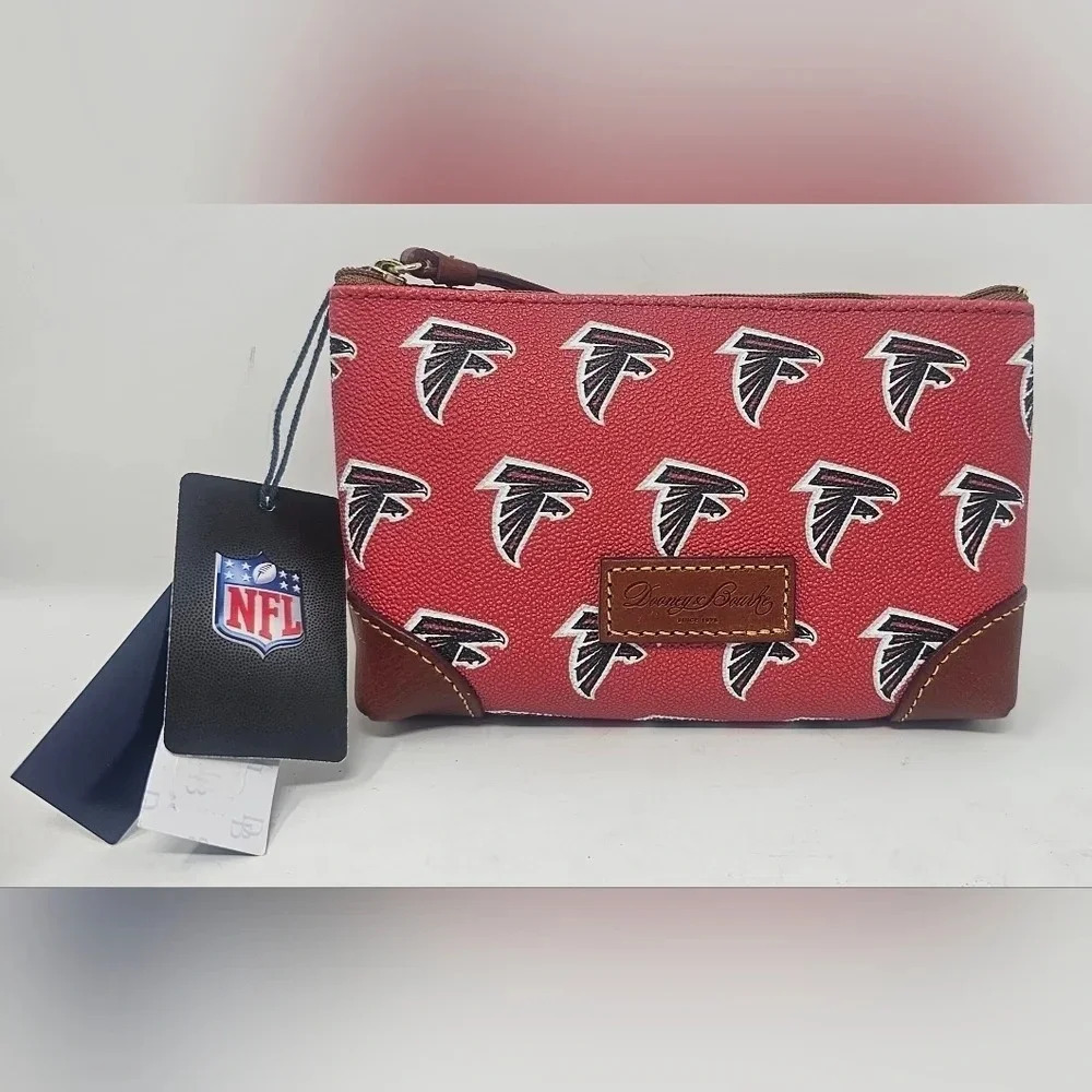 Dooney & Bourke Atlanta Falcons Cosmetic Bag Zippered Pouch 6.5 X 4 X 2 NWT